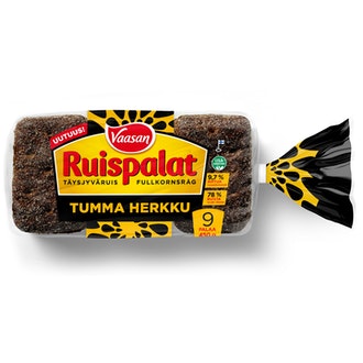 Vaasan ruispalat tumma herkku täysjyväruisleipä 9kpl 450g