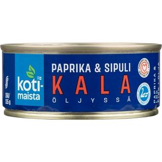 Kotimaista kala öljyssä paprika & sipuli 150 g/115 g