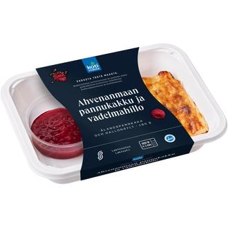 Kotimaista ahvenanmaan pannukakku ja vadelmahillo 180 g