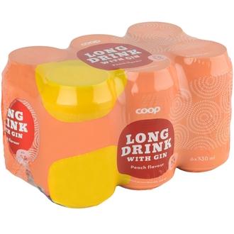 6 x Coop Peach 5,5% 0,33L persikanmakuinen long drink