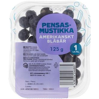 Coop pensasmustikka 125g