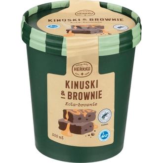 Herkku kermajäätelö kinuski-brownie 500 ml