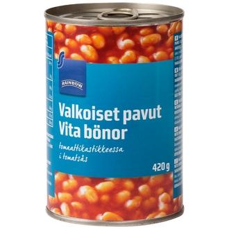 Rainbow Valkoiset pavut tomaattikastikkeessa 425 g