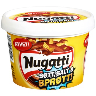 Nugatti Søtt, Salt og Sprøtt kaakaolevite rapeilla maissirakeilla 325g UTZ