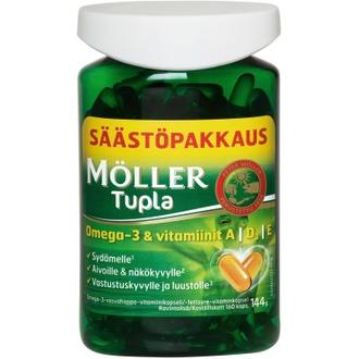 Möller 144g Tupla säästöpakkaus omega-3-vitamiinikapseli ravintolisä