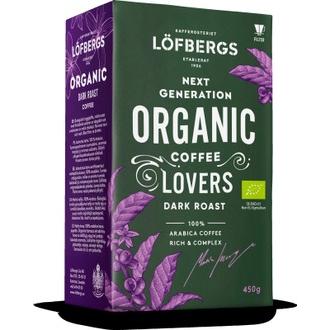 Löfbergs Organic Dark roast kahvi 450g Luomu