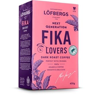 Löfbergs Next Generation Coffee Lovers Fika Dark Roast suodatinkahvi 450 g Rainforest Alliance