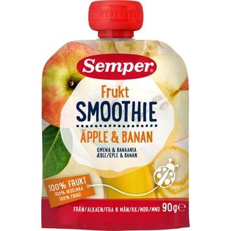 Semper 90g Smoothie Frukt omenaa ja banaania alkaen 6 kk täyshedelmäsose