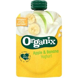 Organix Jogurtti, Omena & Banaani 100G Alkaen 6 Kk, Luomuhedelmäjogurtti