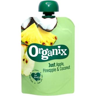 Organix Just Omena, Ananas & Kookos 100G  Alkaen 6 Kk, Luomuhedelmäsose