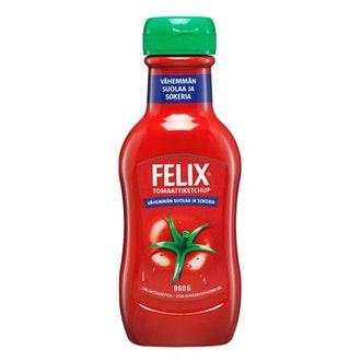 Felix vähemmän suolaa ja sokeria ketsuppi 980g