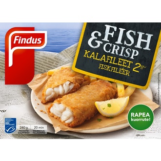 Findus Fish & Crisp kalafileet MSC 240g, pakaste