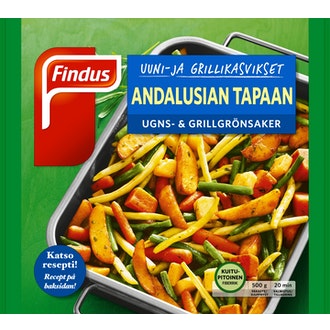 Findus Uuni- ja grillikasvikset Andalusian style 500g, pakaste