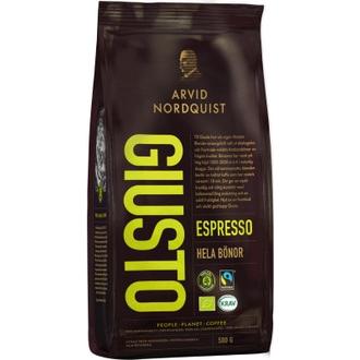 Arvid Nordquist Espresso 500g Giusto pavut Luomu, Fairtrade