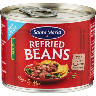 Santa Maria Refried Beans, keitettyjä pinto-papuja 215g