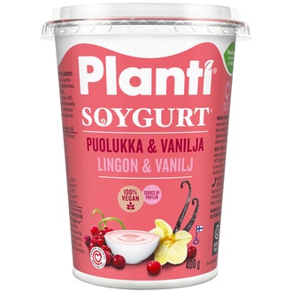 Planti soygurt 400g puolukka-vanilja