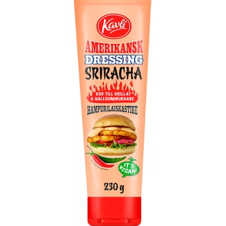 Kavli Amerikansk Dressing Sriracha hampurilaiskastike 230g