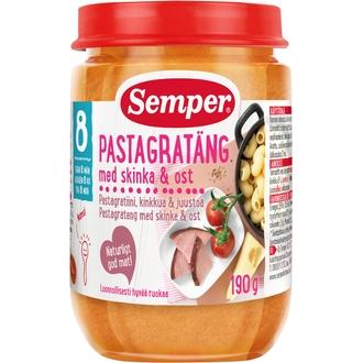 Semper 190g Pastagratiinia, kinkkua ja juustoa alkaen 8 kk ateria