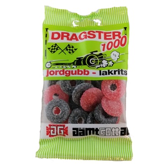 Dragster 1000 Mansikka-lakritsi 50g