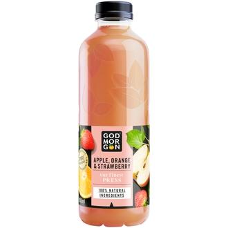 God Morgon Our Finest Press Omena-appelsiini-mansikka hedelmämehujuoma 850 ml