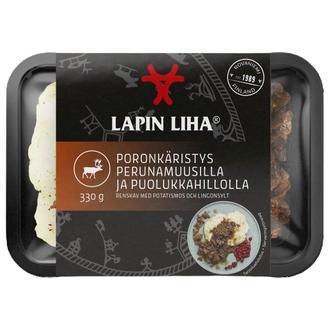 Lapin Liha valmiiksi kypsennetty poronkäristys perunamuusilla ja puolukkahillolla 330g