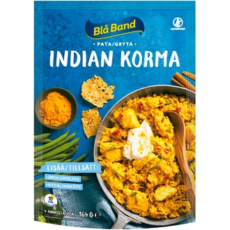 Blå Band Indian Korma pata Riisi-kasvis-mausteseos 164g