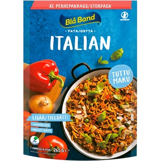 Blå Band laktoositon Italian pata XL Perhepakkaus spagetti-kasvis-mausteseos 265g
