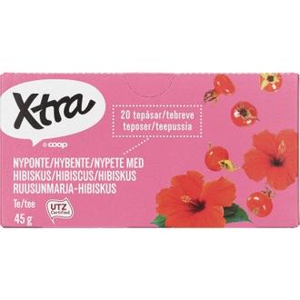 Xtra ruusunmarja-hibiskustee 20 x 2,25g