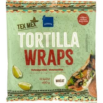 Rainbow Tex Mex tortilla wraps 12 kpl, 480 g