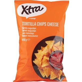 Xtra tortilla chips maissilastut juusto 450 g