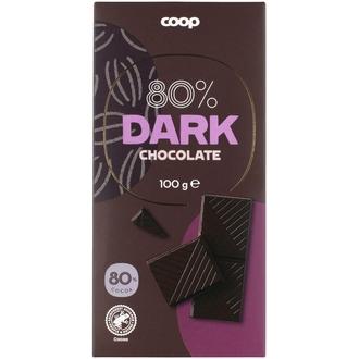 Coop tumma suklaa 80 % 100 g