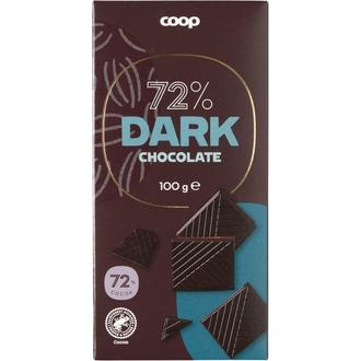 Coop tumma suklaa 72 % 100 g
