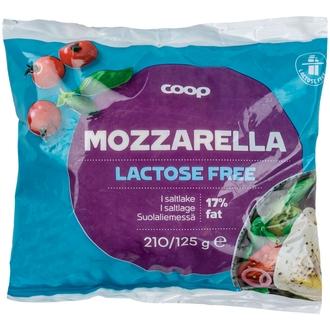 Coop mozzarella laktoositon 210/125 g