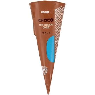 Coop jäätelötuutti suklaa 120 ml/69 g