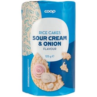 Coop riisikakut Sour cream & onion gluteeniton 125 g