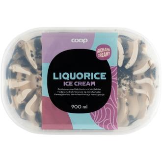 Coop lakritsikermajäätelö 900 ml/450 g