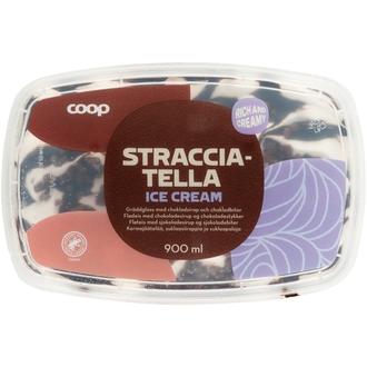 Coop stracciatellakermajäätelö 900 ml/450 g