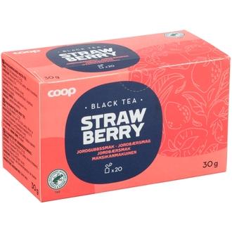 Coop musta tee mansikka 30 g 20 pss