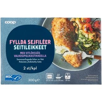 Coop seitileikkeet valkosipulikastikkeella MSC 300 g pakaste