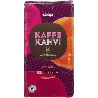 Coop kahvi vaalea paahto suodatinjauhatus 500 g
