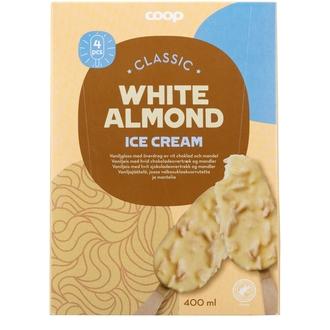 Coop vaniljajäätelöpuikko valkosuklaakuorrutteella 4 kpl 400 ml/268 g