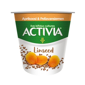 Danone Activia jogurtti 140g pellavansiemen-aprikoosi