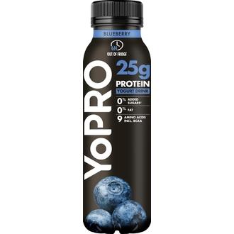 Danone YoPro Juotava jogurtti, runsasproteiininen, mustikka, laktoositon 300g