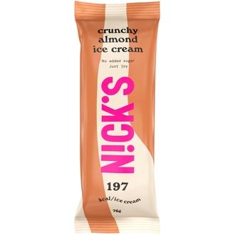 Nick\'s  Crunchy almond tikkujäätelö 90ml/76g