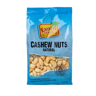 Exotic Snacks cashewpähkinöitä luonnollinen 400g