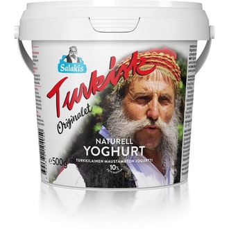Salakis turkkilainen maustamaton jogurtti 10% 500g