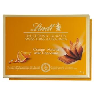 Lindt Thins Appelsiini maitosuklaa 125g