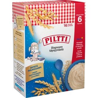 Piltti 2X240g Iltapuuro Täysjyvästä Puurojauhe 6Kk