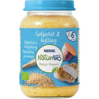 Nestlé Naturnes 190G Luomu Bataattia, Couscousia Ja Kanaa Lastenateria 6Kk