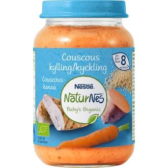 Nestlé Naturnes 190G Luomu Couscous-Kanaa Lastenateria 8Kk